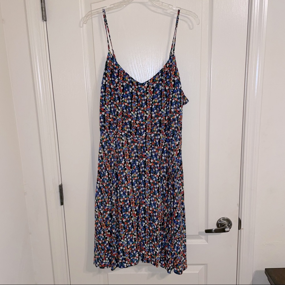 GAP | Black sundress with multicolored flowers